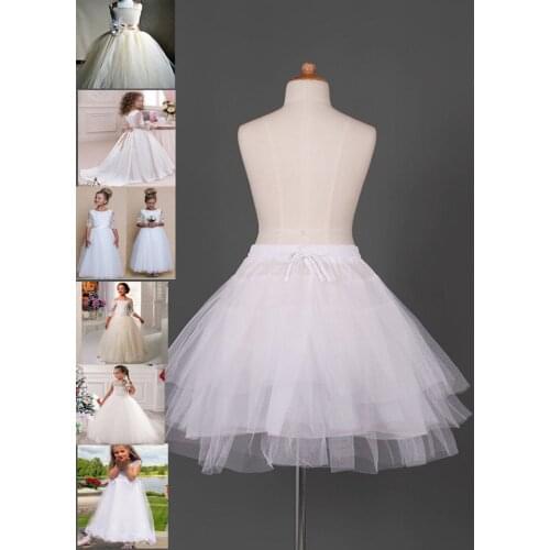 Ball Gown Kids Child Short Petticoat For Flower Girl Wedding Accessories Lolita Skirt Underskirt Crinoline Vestido De Novia