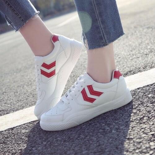White Shoe For Women Flat Female Student Vandal Low Base Athletic Shoes Lace Breathable Tourist sShoes Vogue Women Shoes