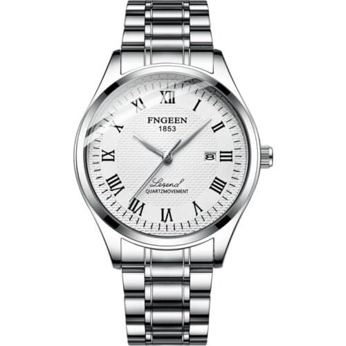 2019 New Luxury Brand Business Black Man Watch 5Bar Waterproof Full Steel Men watches Montre Homme Trend Roman Scale Mens Watch