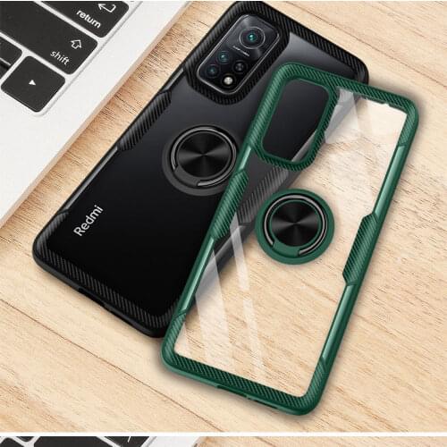 For Xiaomi Mi 10T Pro Case Hard With Stand Magnet Transparent Armor Protective Cover case for xiaomi mi 10t 10tpro Mi10T shell