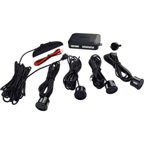 12V Auto Car Parking Sensor with 4 Sensors Buzzer prompt Reverse Backup Radar Sound Alert Auto Parktronic System