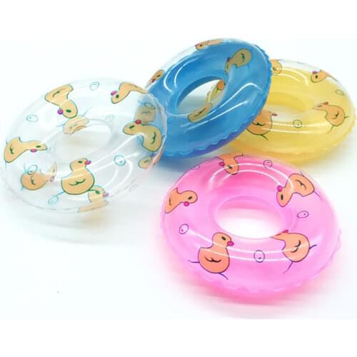 Children Playing In Water Toys Mini Swimming Laps Miniature Miniature Duckling Swimming Ring Inflatable Toys Baby Bathing