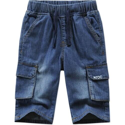 Teenager Kids Boys Denim Shorts Summer Children Boys Jeans Pants Soft Cotton Casual Jeans Short BC912
