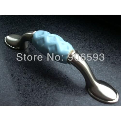 12pcs lot free shipping ocean blue elegant cabinet handles