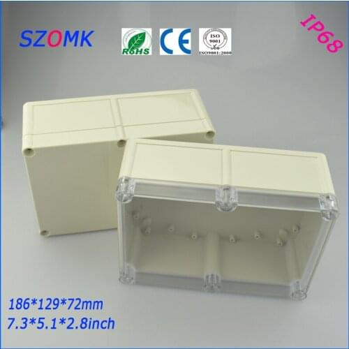 Electronic enclosure project box (1 pcs) 186*129*72mm plastic waterproof enclosure Instrument box electronical junction box