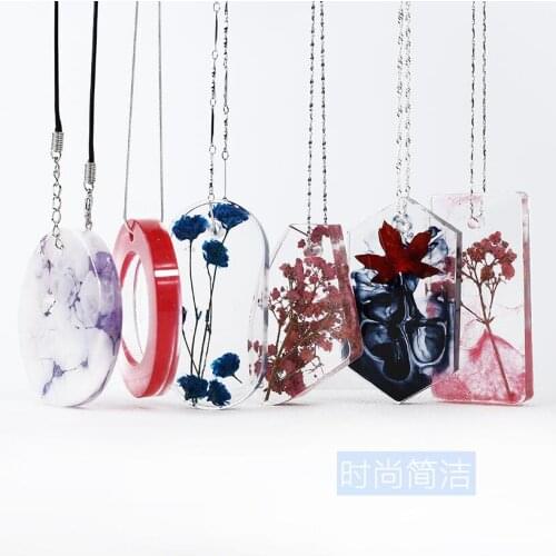 Clear Silicone Mold Mould Epoxy Resin Jewelry Making Tool Hole For Sweater Chain Pendant Necklace