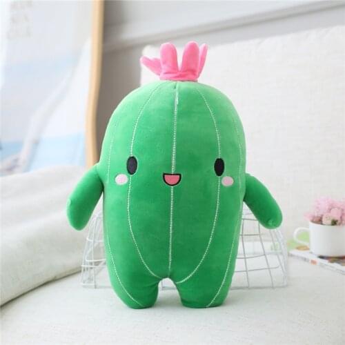 Kawaii Flower Plant Cactus Plush Toy Triver Stuffed Doll Pillow Cushion Bolster Kids Children Boy Girl Gift Room Bedroom Decor