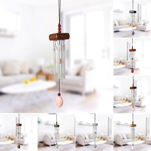 Metal Multi-tube Solid Wood Wind Chime Lovely Outdoor Living/Yard Garden Decor Window Bells Wall Hanging Ornaments Gifts