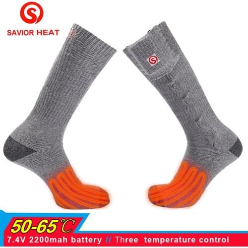 Winter Heated Socks 7.4V Battery Electric For Men and Women Socks Elastic Rechargable Heating Socks Ski Socks Thermal Keep Warm