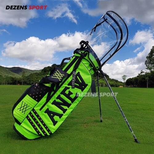NEW Fashion Green canvas ANEW golf Bag Golf Cart Stuff Stand Tripod Golf Bag two caps