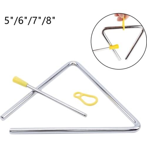 New Children Toy Musical Instrument Rhythm Band Educational Preschool Triangled Percussion 4/5/6/7/8/ inch