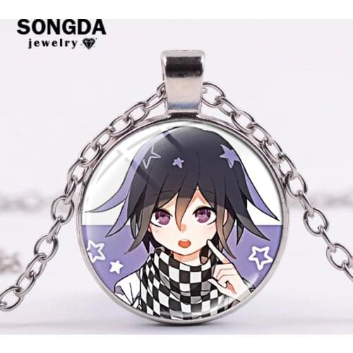 SONGDA Game Danganronpa V3 Necklace Akamatsu Kaede Miu Rabbit Oma Kokichi Character Art Poster Glass Pendant Necklace Collection
