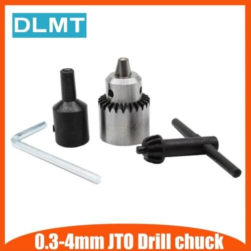 Micro Motor Drill Chucks Clamping 0.3-4mm Jt0 Taper Mounted Drill Chuck With Chuck Key 3.17mm 2.3mm 4mm 5mm 6mm 8mm