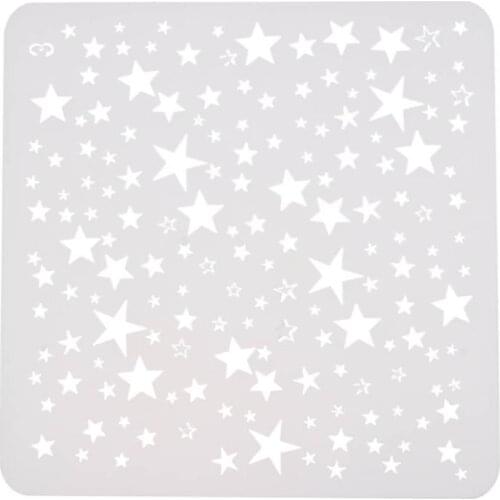 Plastic Hollow Ruler Star Pattern Stencil Embossing Die Template DIY Scrapbooking Photo Album Tools Painting Drawing Pochoir