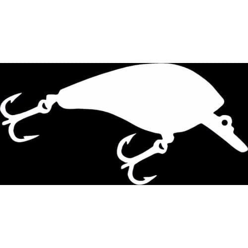 FISHING LURE Vinyl Decal Sticker Car Window Wall Bumper Boat Bass Gone Fish Reel(6" x 3")