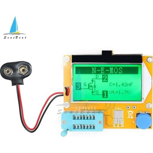 ESR Meter Mega328 Transistor Tester Digital V2.68 ESR-T4 Diode Triode Capacitance MOS/PNP/NPN LCR 12864 LCD Screen Tester