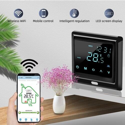 WiFi Smart Thermostat 16A 220V Electric Floor Heating Gas Boiler Temperature Controller APP Control Remote for Google Home Alexa