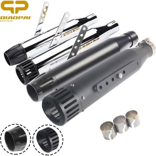 Universal Moto Exhaust Pipe Slip on Escape Muffler 38-45MM for Harley Forty Sportster Seventy XL1200X 883 1200 Racer Racing