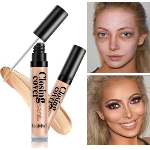 Loumesi concealer Liquid Concealer Eye Contour Concealer Cream Face Base Makeup Corrector Foundation Primer Makeup 10ml