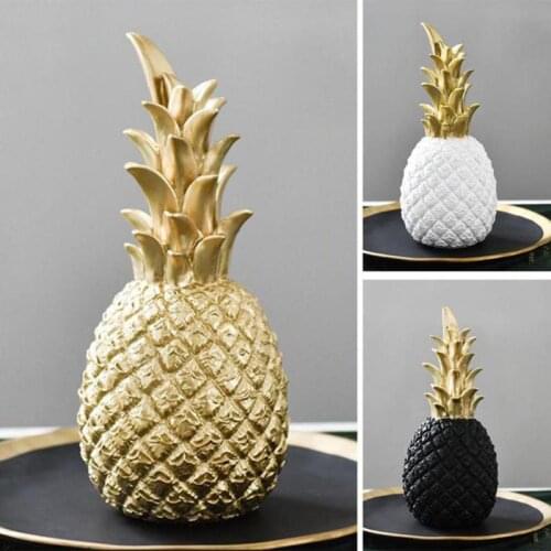 Golden Modern Nordic Style Pineapple Decoration Desktop Creative Metal Finish Home Living Room Desk Ramadan Decoration