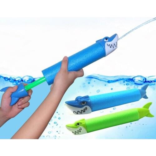 1Pcs 33cm Fashion Cartoon Summer Outdoor Water Guns Kids Toys Funny Plastic Shark Crocodile Swimming Pool Squirter Toy