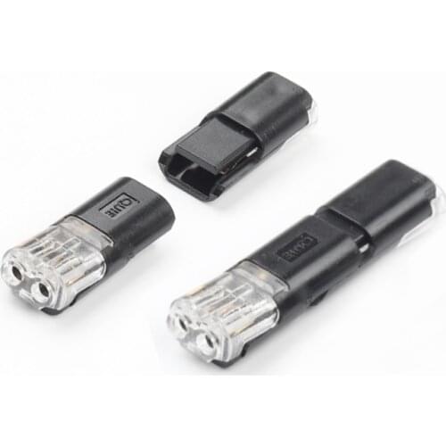 10pcs Pluggable Wire Connector 2pin Quick Splice Electrical Cable Crimp Terminals for Wires Wiring 22-20AWG LED Car Connectors