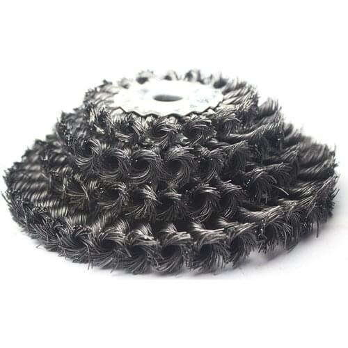100-180mm Trumpet Steel Round Wire Twisted Brush Twisted Wire Twisted Wheel Flattwisted Wire Brush