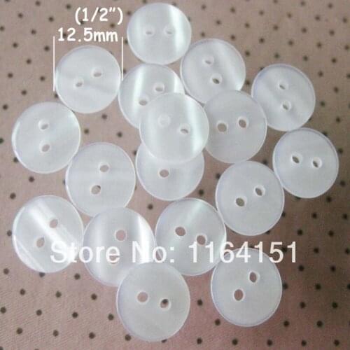 100pcs/lot 12.5mm Transparent Button Blouses & Shirts Round Resin Buttons For the shirt the childrens clothes