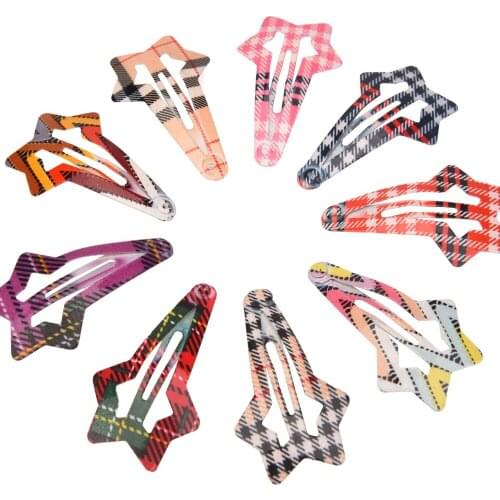18PCS Fashion Metal Hair Snap Clip Hair Accessories Boutique Barrette Hairclip Chic Hairpin BB Clips Headwear Hair bows