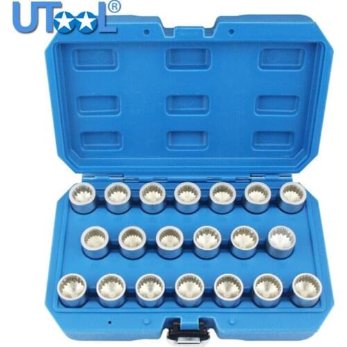 20pc Master Locking Wheel Nut Key Socket Set OEM Spline For Porsche Cayenne for VW