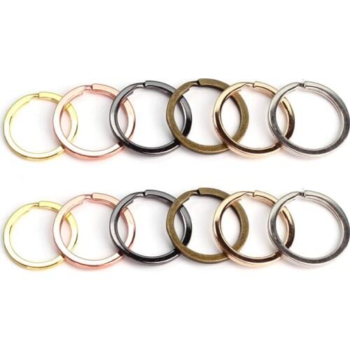 20pcs 25mm 28mm 30mm Keyring Split Ring Key Ring For Key Chain Keychain DIY Jewelry Making Key Rings Wholesale