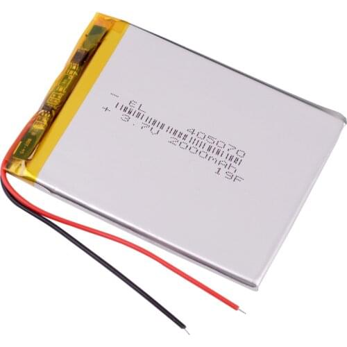 3.7V 2000mAH 405070 polymer lithium ion Li-ion battery For GPS MP3 MP4 MP5 DVD Bluetooth Toys Speaker DIY Tablet pc MID 045070