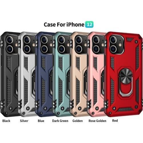 30pcs/lot New 2 in 1 Hybrid TPU+PC Ring case For iPhone 12 5.4 iPhone 12 Pro 6.1 iPhone 12 Pro Max 6.7