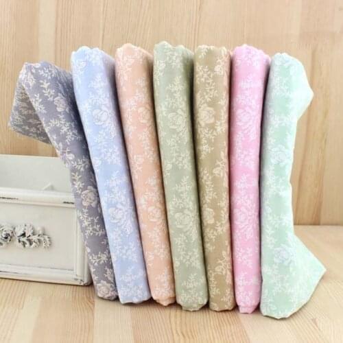 50*150cm Rose Twill 100% Cotton Fabric Meters For Patchwork Quilting Crib Bumper Cloth Bed Sheet Pillows Sewing Tissue D30