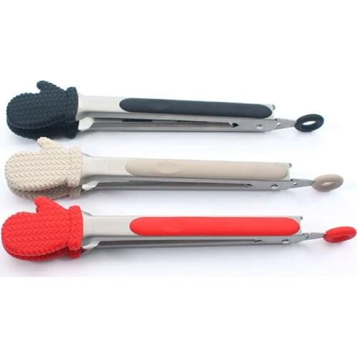 50pcs/lot Thick silicone food clip Gloves food barbecue clip Bread cake clip kitchen tools