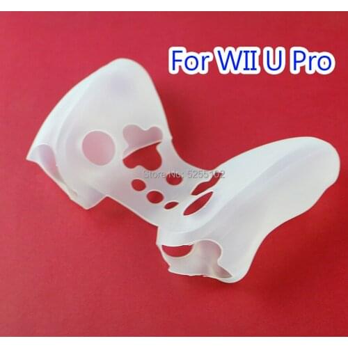 50pcs Soft Silicone Half Skin Case Silicone Protective Joystick Case Cover for WII U wiiu Pro Wireless Controller Gamepad