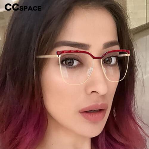 53366 TR90 Spring Legs Anti Blue Light Metal Optical Glasses Frames Men Women Fashion Computer Eyeglasses