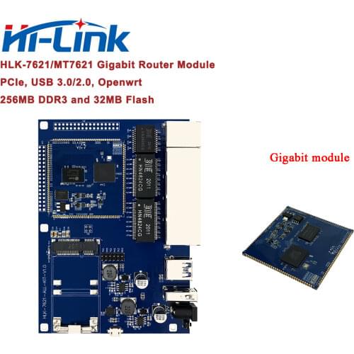 Free Shipping 5 WAN/LAN 10/100/1000Mbps gigabit router kit/development board MT7621A openwrt with USB3.0/2.0 SPI
