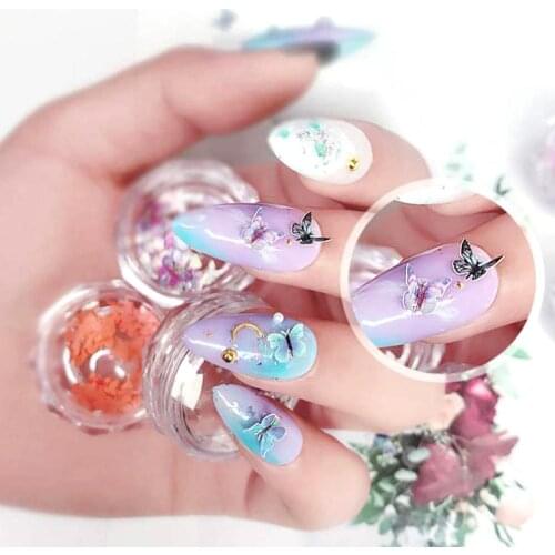 DIY Manicure Decoration Simulation Mini Butterfly Nail Art Decoration Sticker Summer Nail Art Decoration Tattoo Manicure