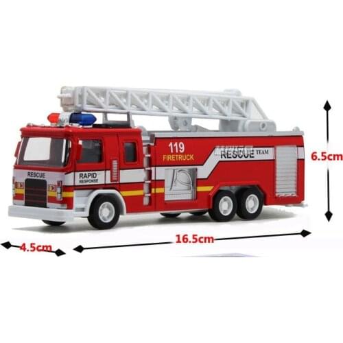Children Toy Truck Alloy Model Fire Engine Models Aerial Spraying Car Simulation Packages Educational Electronic Battery 2021