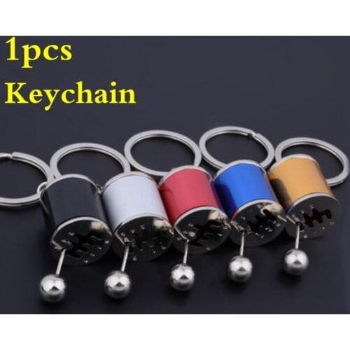 Lmitation 6 Speed Manual Gear Transmission Gear Lever Key Chain Car Gear Box Key Ring Car Gear-box Gearbox Keychain Zinc Alloy