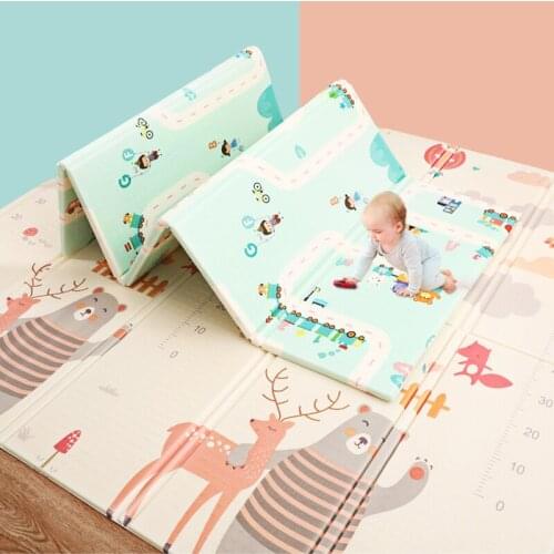 Carpet For Living Room 1cm Thick Baby Play Mat Kids Room Decor Home Foldable Child Crawling Pad Double-sided Kids Rug