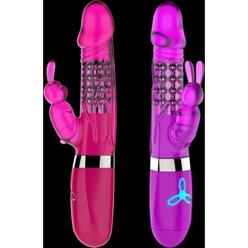 Rabbit Cunnilingus Vibrator 360 Rotating Dildo Vagina Clitoris Stimulate Vibrator Adult Products Sex Toys for Women