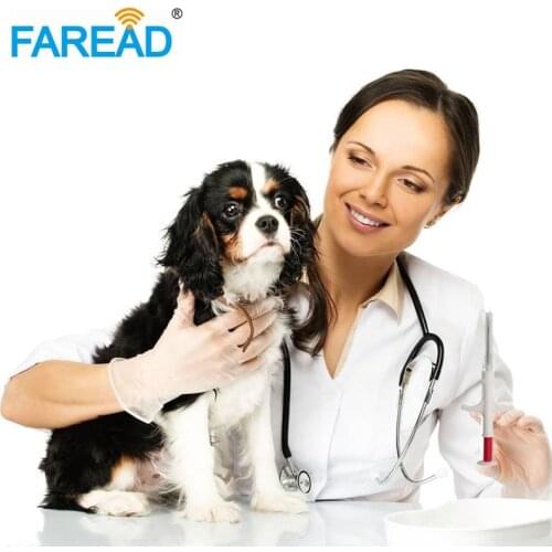 Free shipping x100pcs RFID pet microchip 2.12x12mm FDX-B vets syringe applicator chip implants dog cattle animal injection