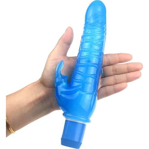 Multi-speed Dual Vibration Bendable Big Dildo Vibrator G Spot Rabbit Vibrator Clitoris Stimulator Sex Toys for Woman Sex Product