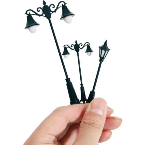 HO N Scale Model Railway Train Lamp Street 12V Led Lights Miniature For Garden Scenery Lanterns Retro landscape