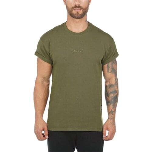 Mens Bodybuilding T Shirt Fitness Training Sportswear Cotton Basketball Jersey Sport Running Gym Tshirt Jogging Crossfit T-shirt