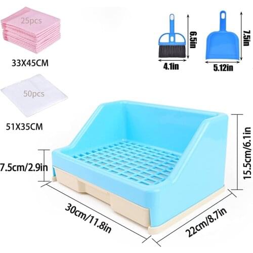 Extra Large Rabbit Litter Box with Drawer Small Animal Litter Pet Toilet Potty Trainer Corner Bunny Bedding Box Plastic Pet Pan