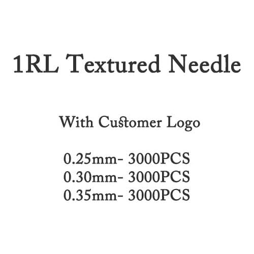 OEM Customized Logo Textured Needle 1RL 0.25mm 0.30mm 0.35mmm Tattoo Machine Needle