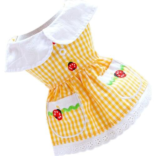 PETCIRCLE Dog Puppy Clothes Fragrant Wind Doll Collar Dress Fit Small Dog Pet Cat All season Pet Cute Costume Cat Clothes Skirt